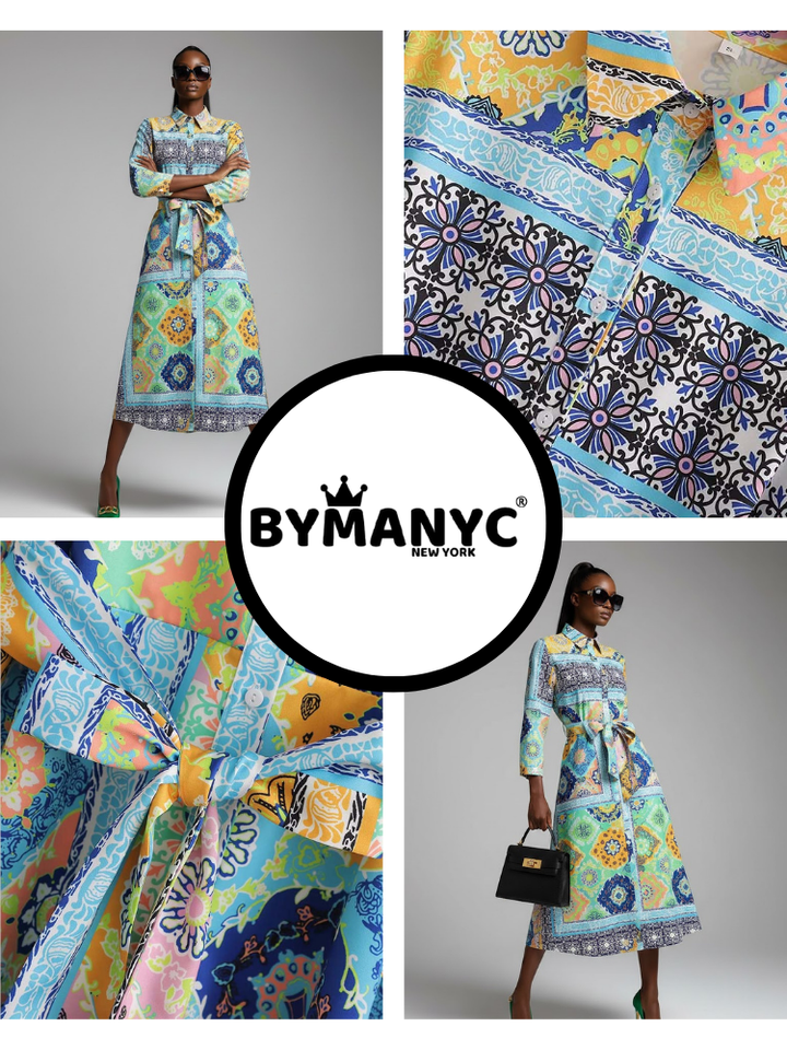 Long NOLITA Floral Print Dress Prêt-à-Porter BYMANYC ® New York