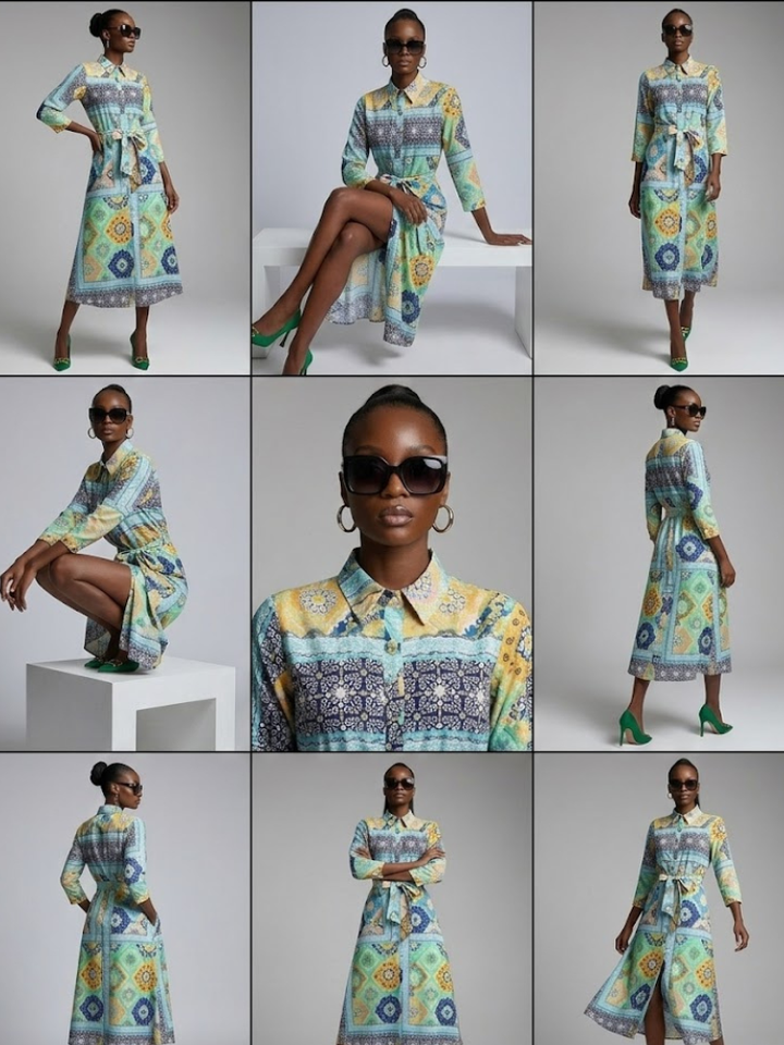 Long NOLITA Floral Print Dress Prêt-à-Porter BYMANYC ® New York