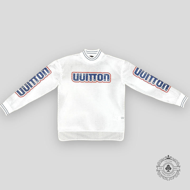 Louis Vuitton Graphic Mesh Long-Sleeved T-Shirt in White