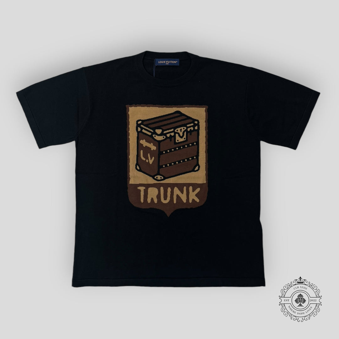 Louis Vuitton Intarsia Trunk Short Sleeve Crewneck in Black