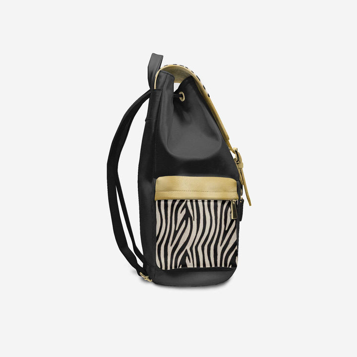 Luxury Vegan Backpack ZEBRA GOLD EDGE – BYMANYC ® New York