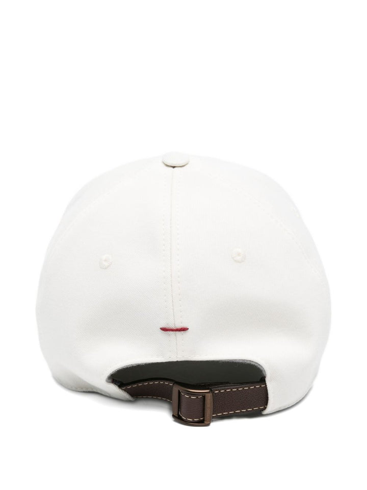 BRUNELLO CUCINELLI Embroidered Logo Cotton Baseball Cap