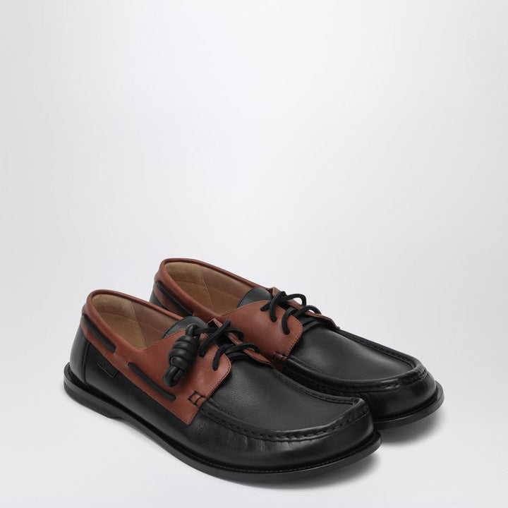 Loewe Campo Boat Shoe In Brown/Black Men