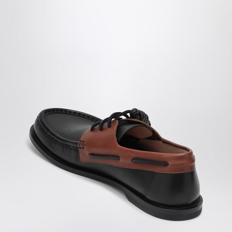 Loewe Campo Boat Shoe In Brown/Black Men