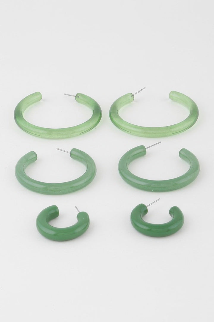 MADISON Multi Solid Hoop Earrings Set: NYFW BYMANYC ® New York
