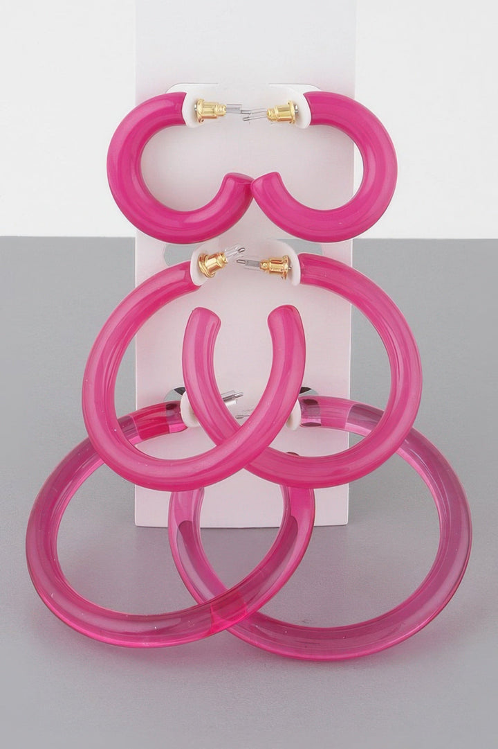 MADISON Multi Solid Hoop Earrings Set: NYFW BYMANYC ® New York