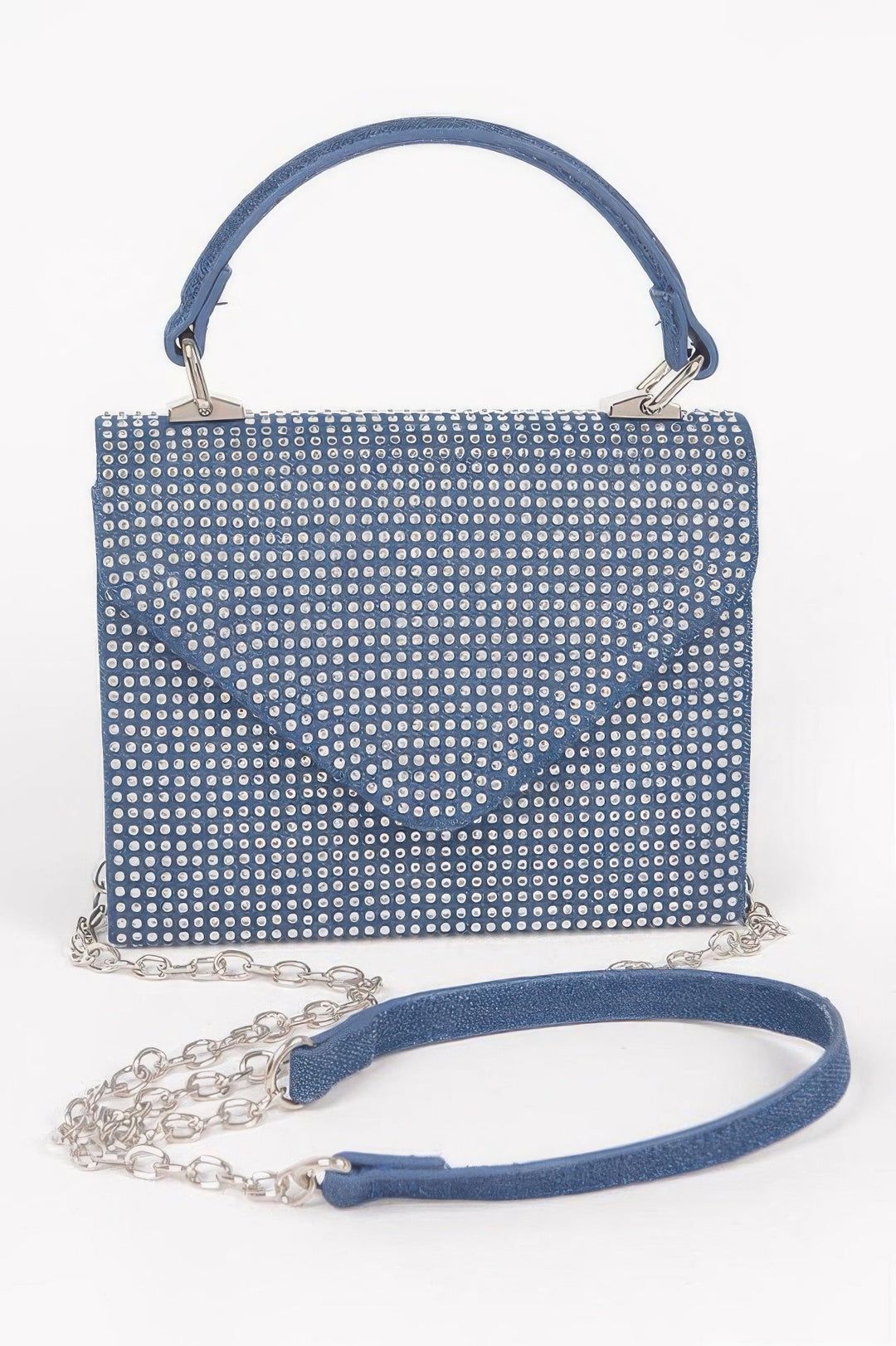MEATPACKING Hot Fix Stone Denim Top Handle Bag: BYMANYC ® New York