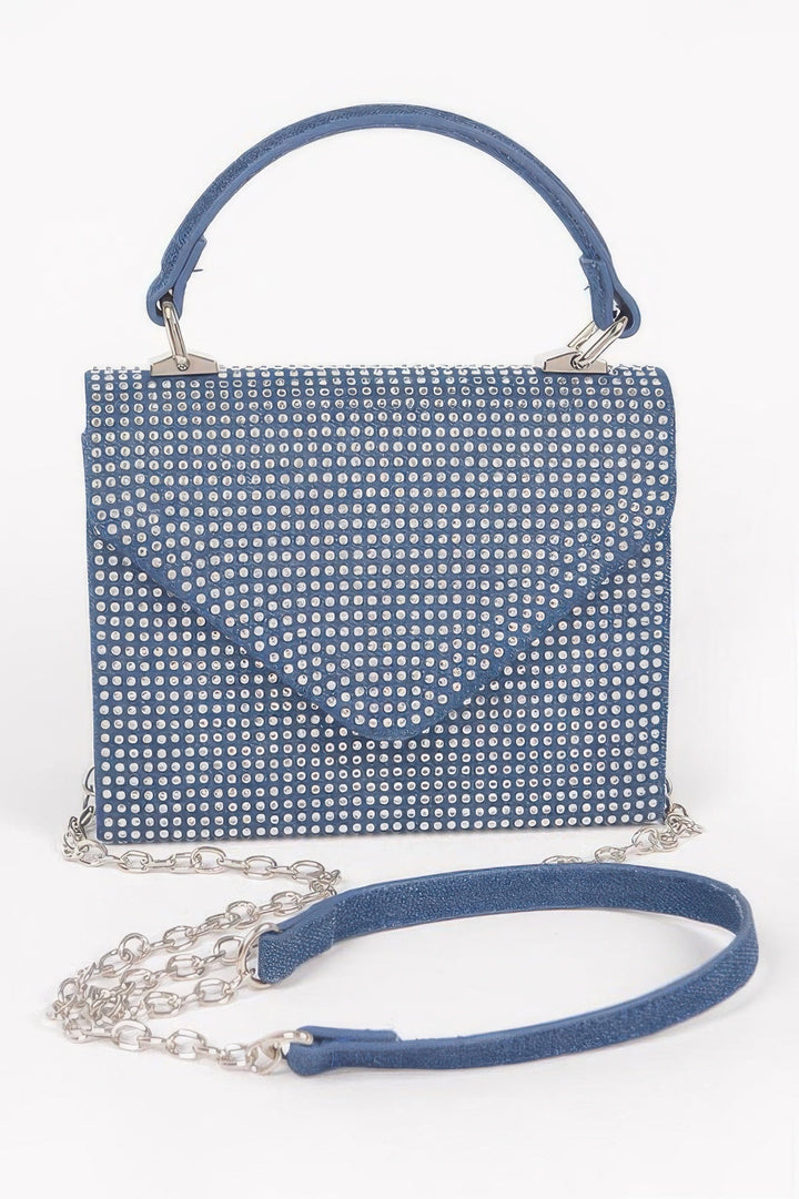 MEATPACKING Hot Fix Stone Denim Top Handle Bag: BYMANYC ® New York
