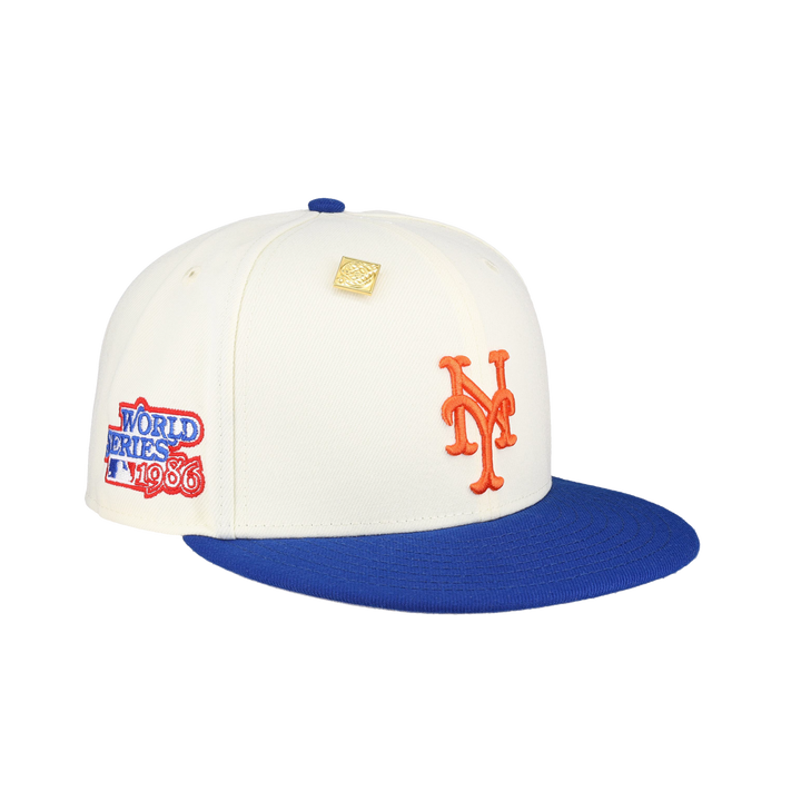 New York Mets Chrome Crown Collection 1986 World Series Fitted Hat