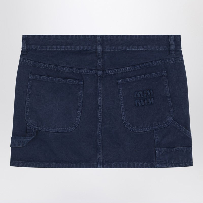 Miu Miu Indigo Blue Denim Mini Skirt Women