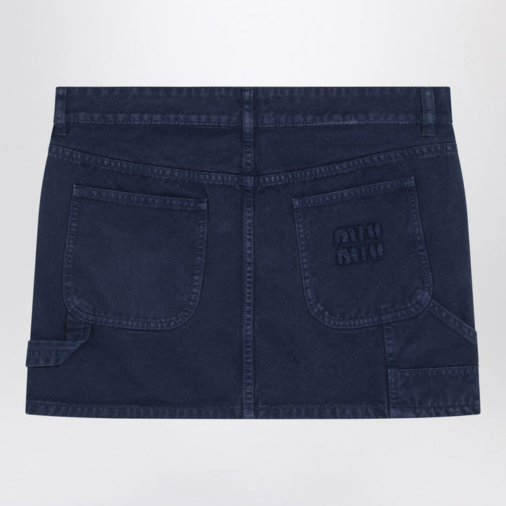 Miu Miu Indigo Blue Denim Mini Skirt Women