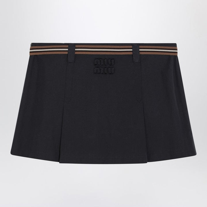 Miu Miu Pleated Blue Miniskirt Women