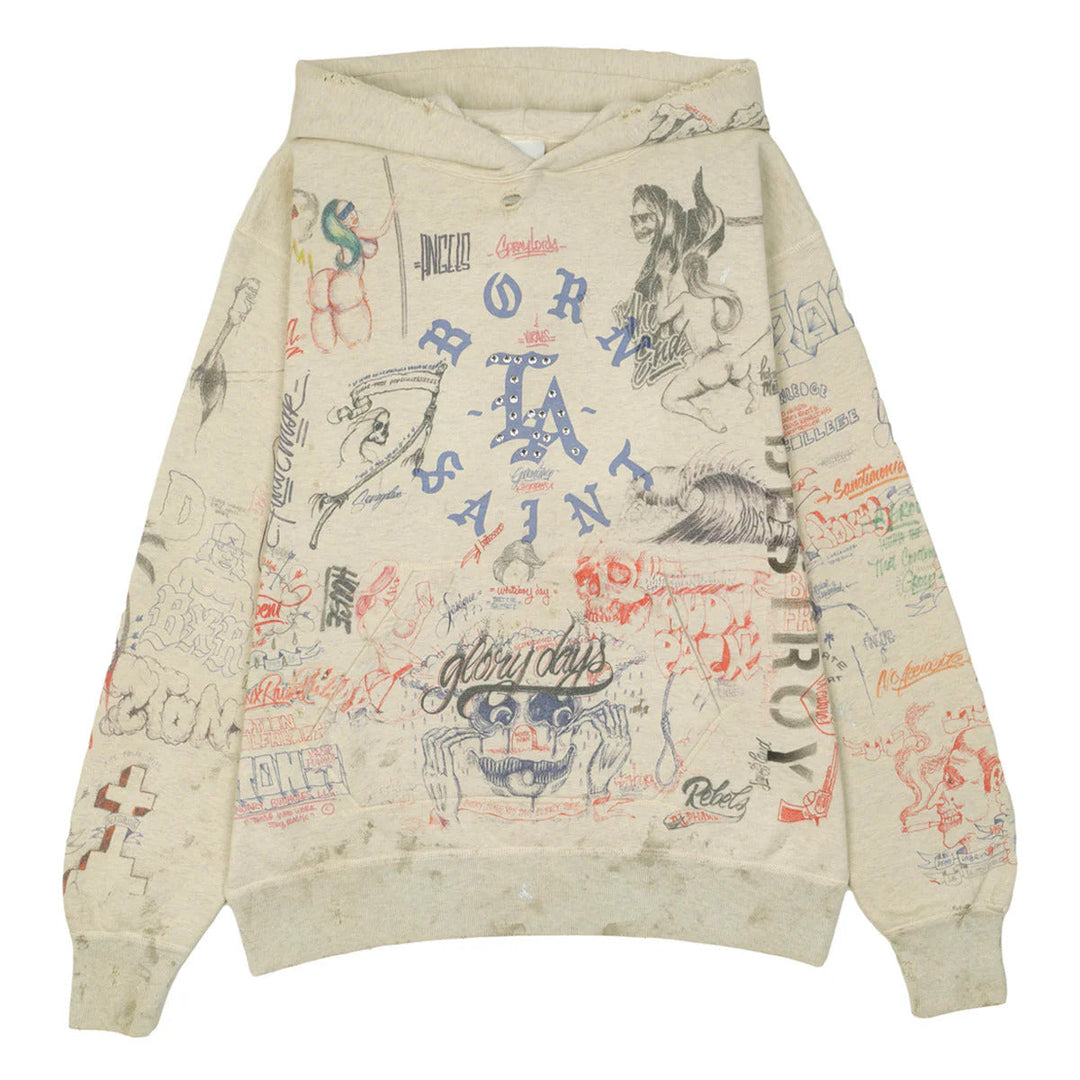 Saint Michael Born X Raised X Saint MX6 LA hoodie