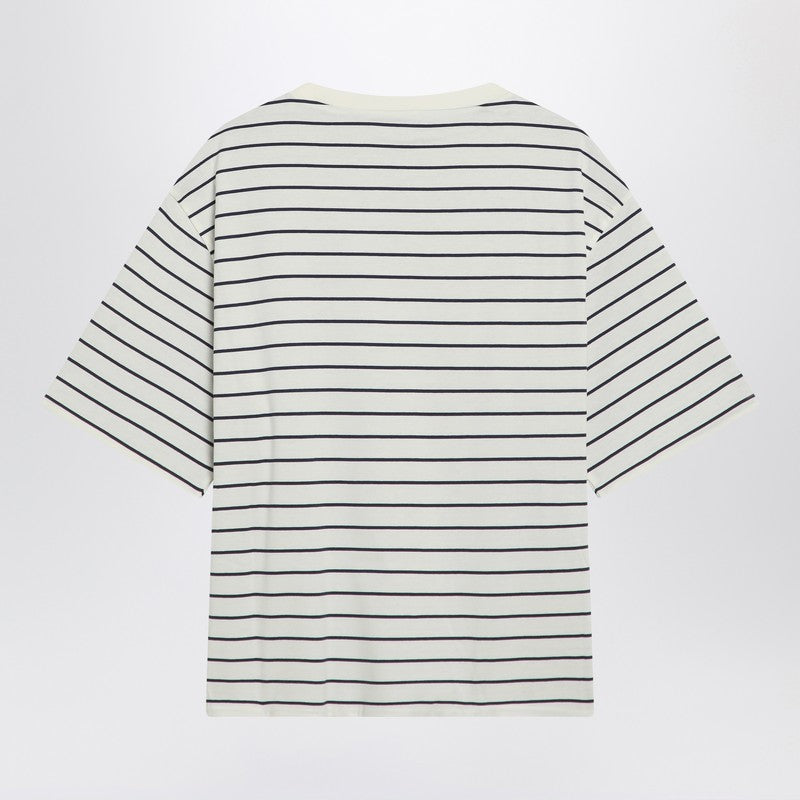 Miu Miu Striped T-Shirt Cacao/Blue/White Women