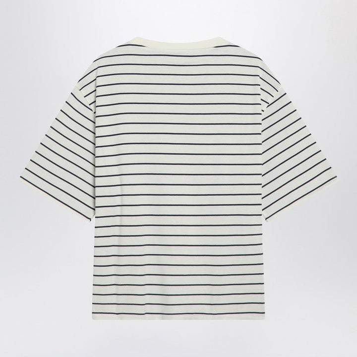 Miu Miu Striped T-Shirt Cacao/Blue/White Women
