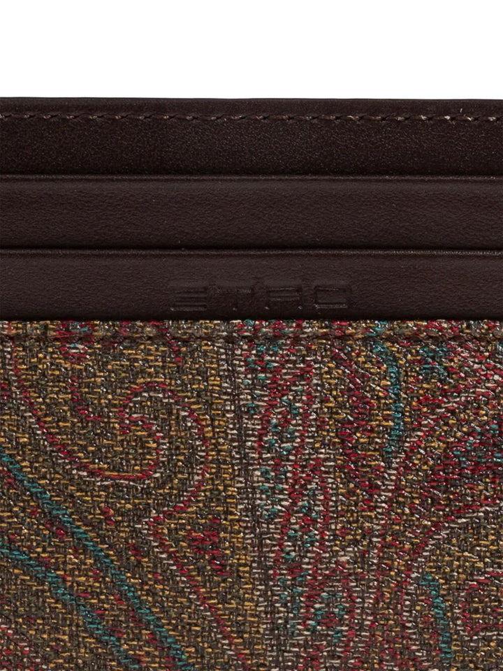 ETRO Mini Leather Card Holder