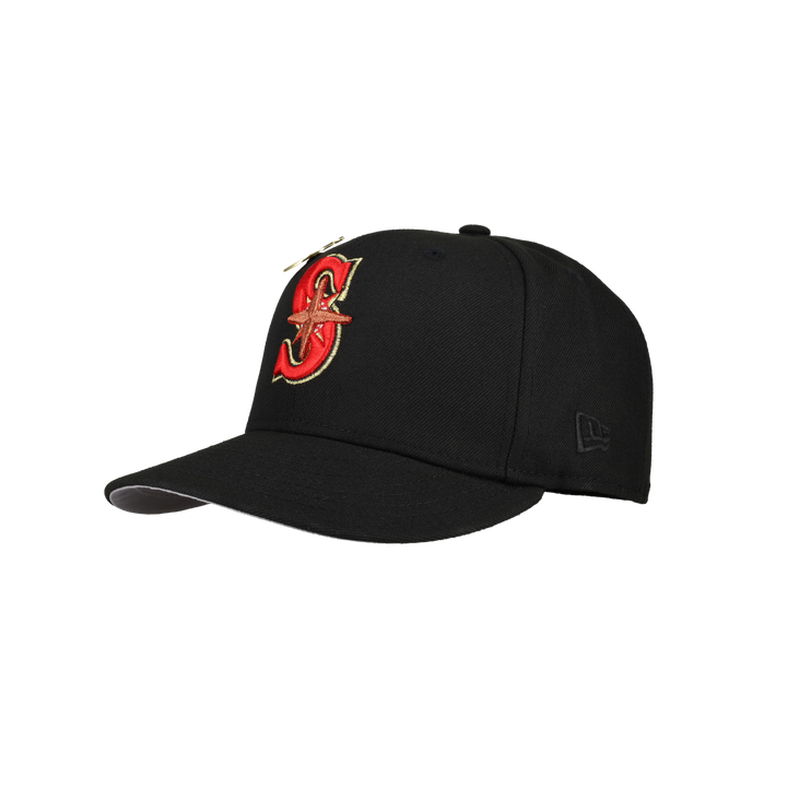 Seattle Mariners 25th Anniversary Black Metallic 59Fifty Fitted Hat