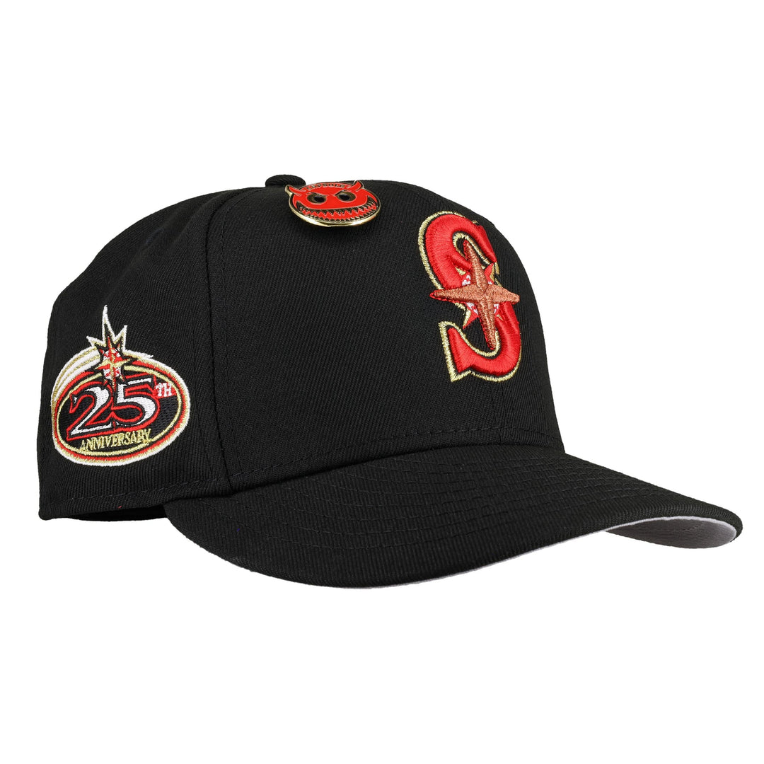 Seattle Mariners 25th Anniversary Black Metallic 59Fifty Fitted Hat