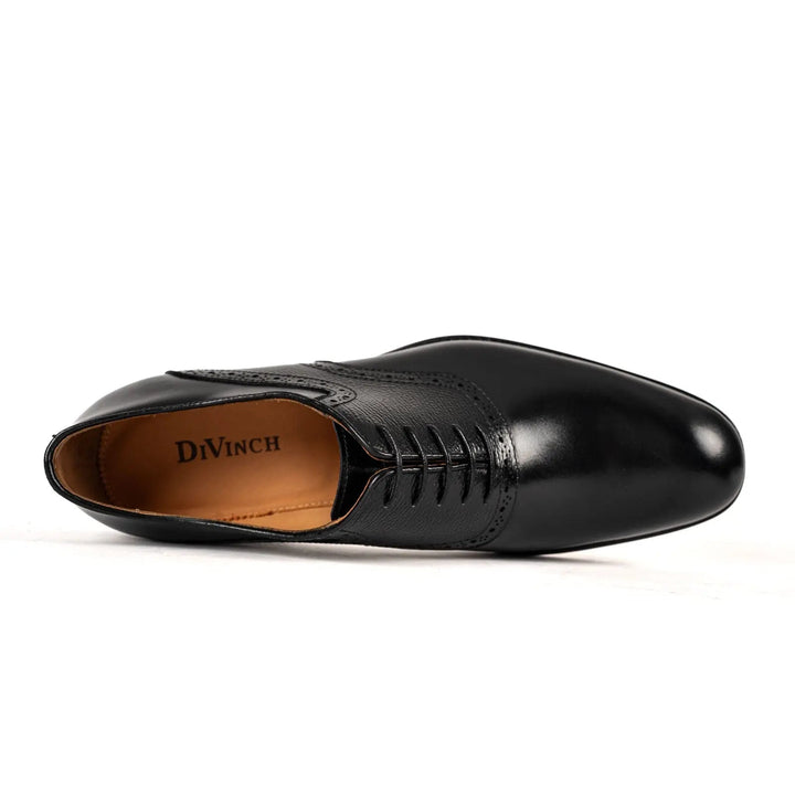Goodyear Welted Oxford Shoes in Black Leather