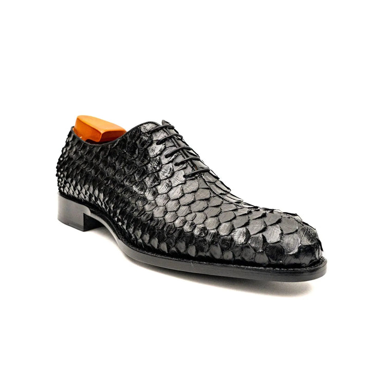 Python leather dress shoes