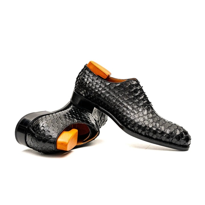 Python leather dress shoes