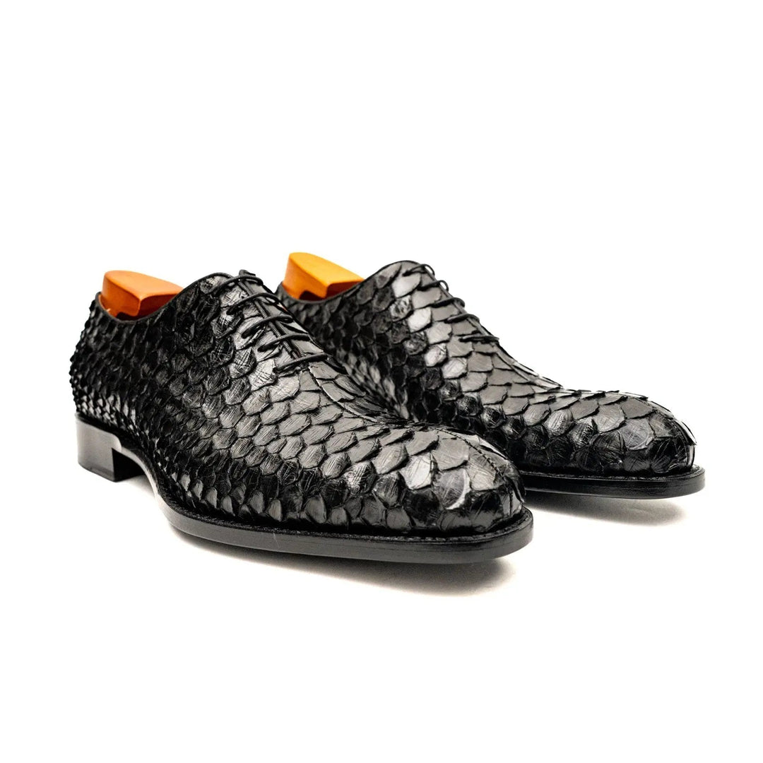 Python leather dress shoes