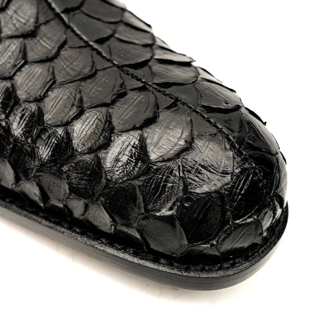 Python leather dress shoes