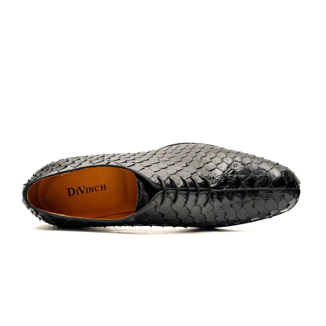 Python leather dress shoes