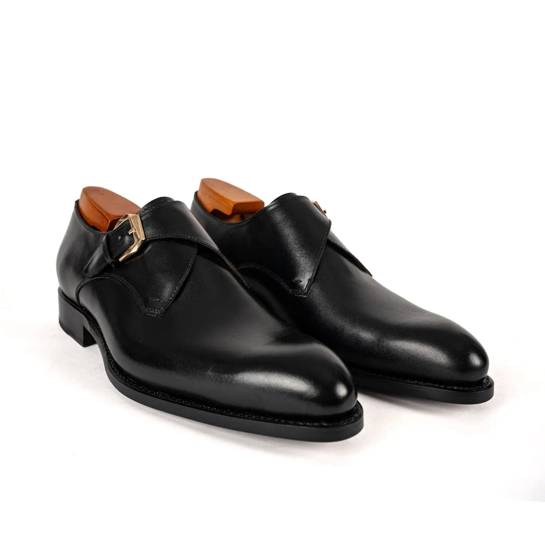 Goodyear Welted Calfskin Monk Strap Shoes