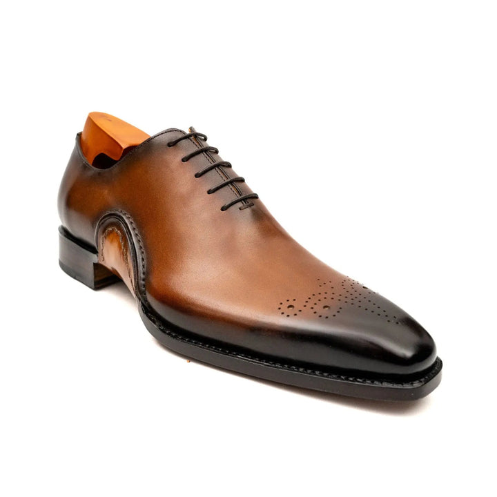 Goodyear Handmade Patina Oxford Shoes-Brown