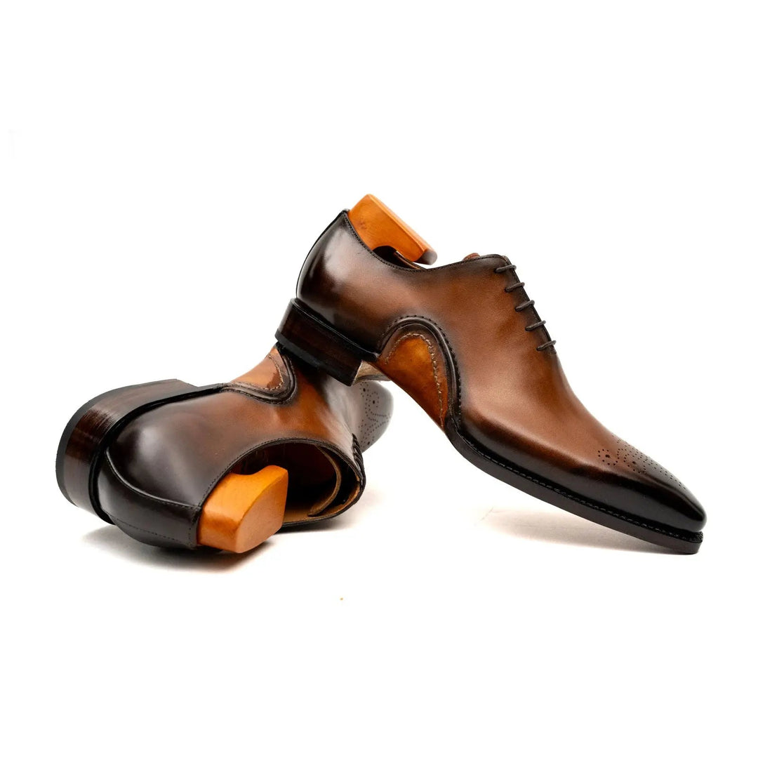 Goodyear Handmade Patina Oxford Shoes-Brown