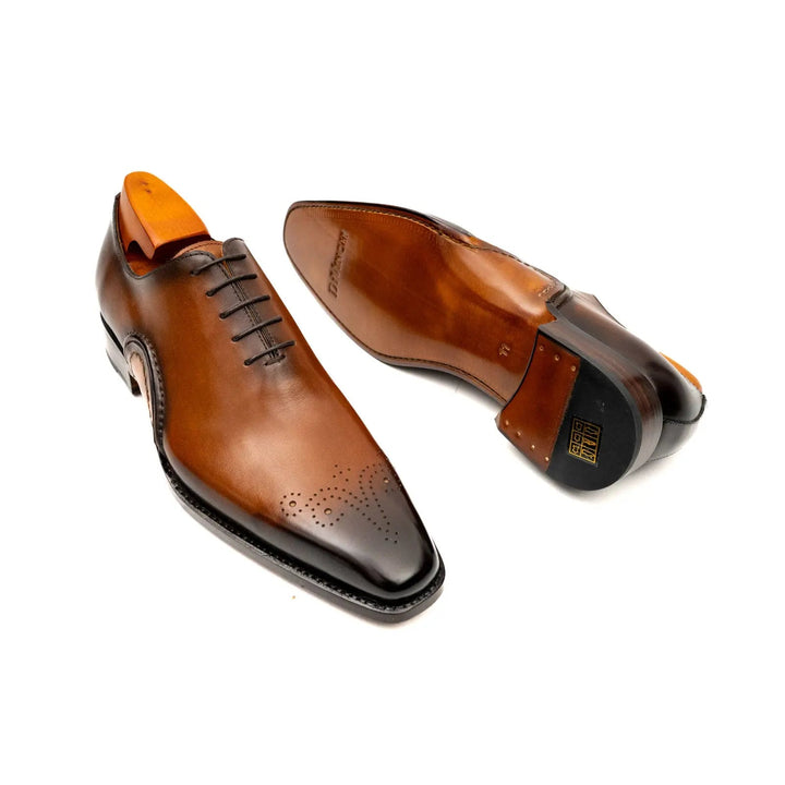 Goodyear Handmade Patina Oxford Shoes-Brown