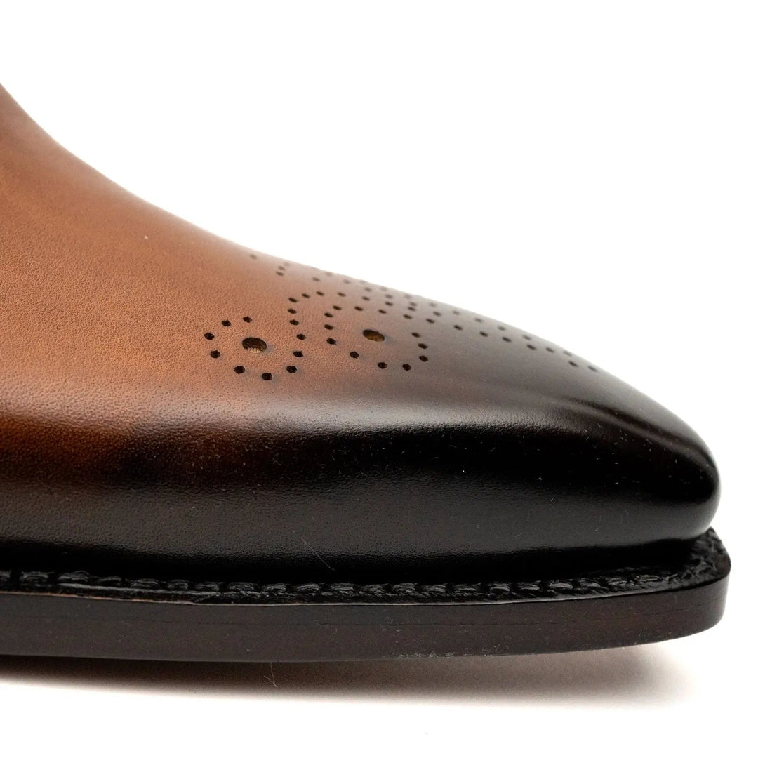 Goodyear Handmade Patina Oxford Shoes-Brown