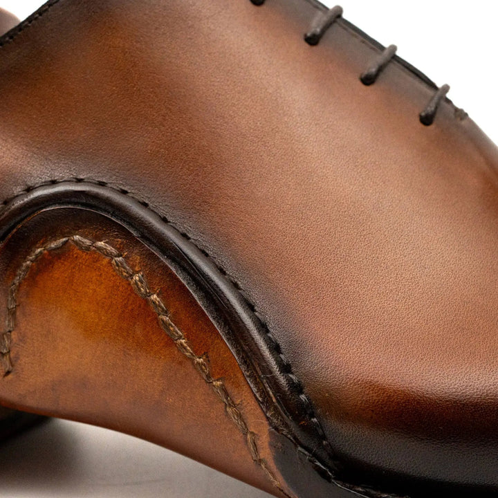 Goodyear Handmade Patina Oxford Shoes-Brown