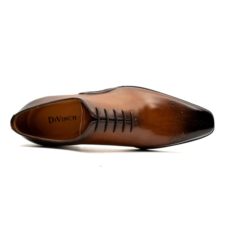 Goodyear Handmade Patina Oxford Shoes-Brown