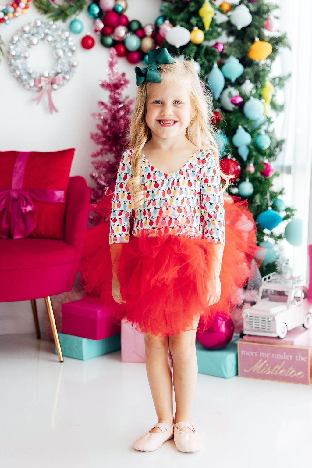 Merry &amp; Bright 3/4 Tutu Leotard