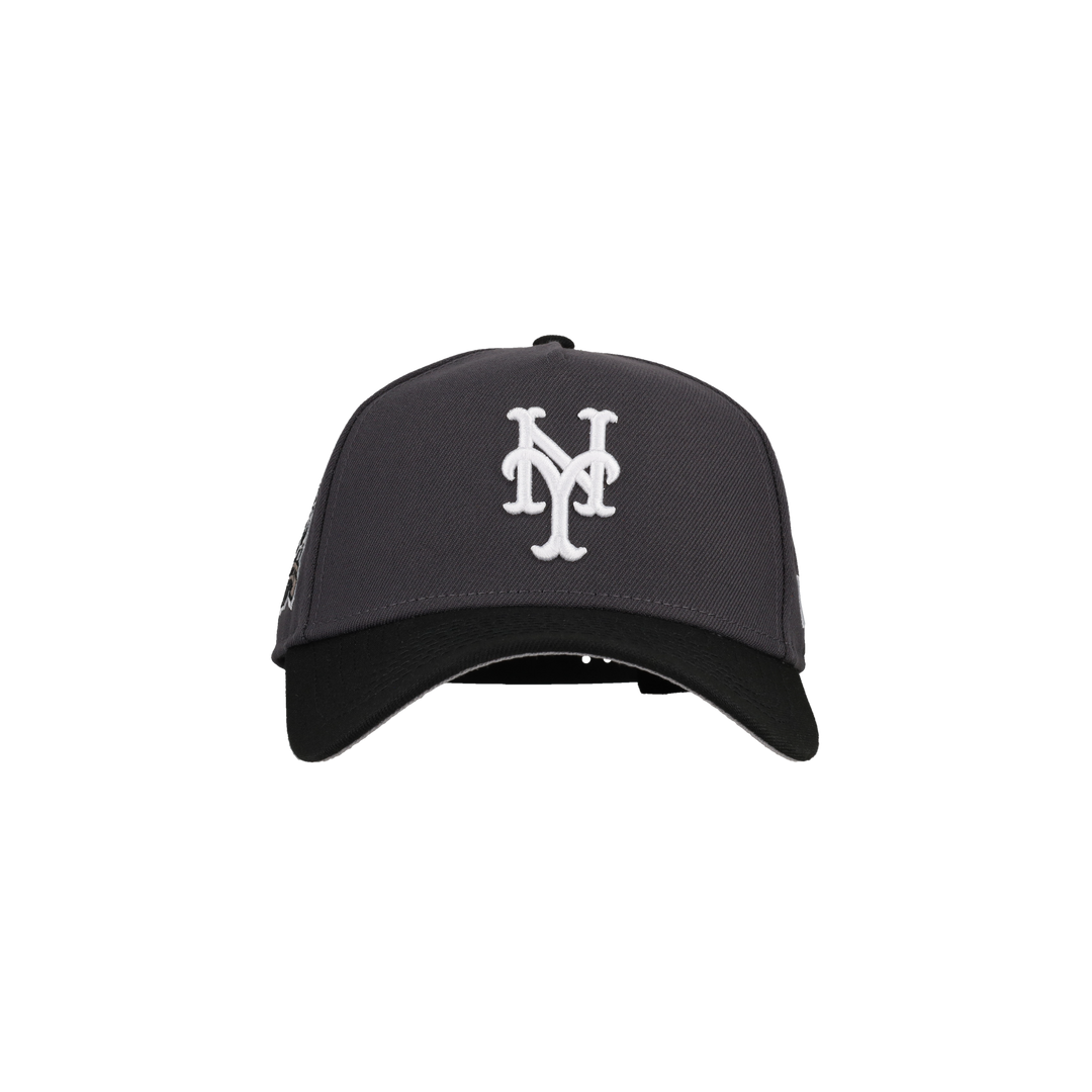 New York Mets 9Forty A Frame Snapback Hat (Graphite/Black)