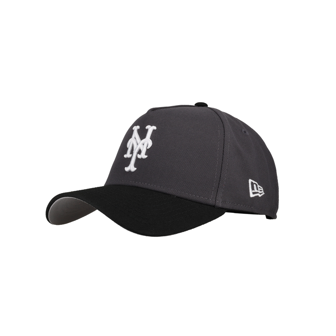 New York Mets 9Forty A Frame Snapback Hat (Graphite/Black)
