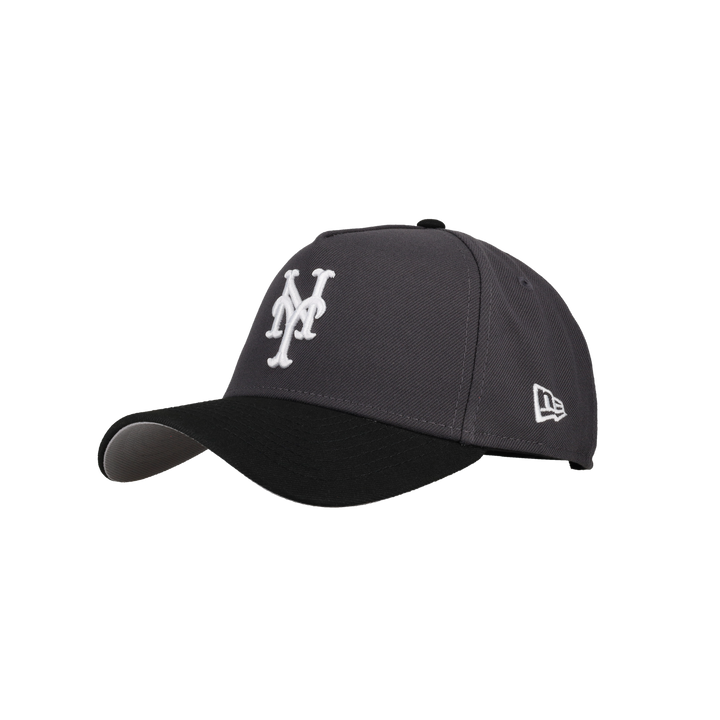 New York Mets 9Forty A Frame Snapback Hat (Graphite/Black)