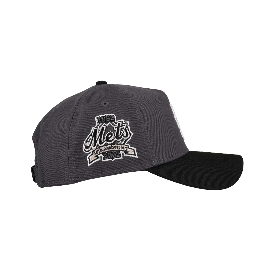 New York Mets 9Forty A Frame Snapback Hat (Graphite/Black)