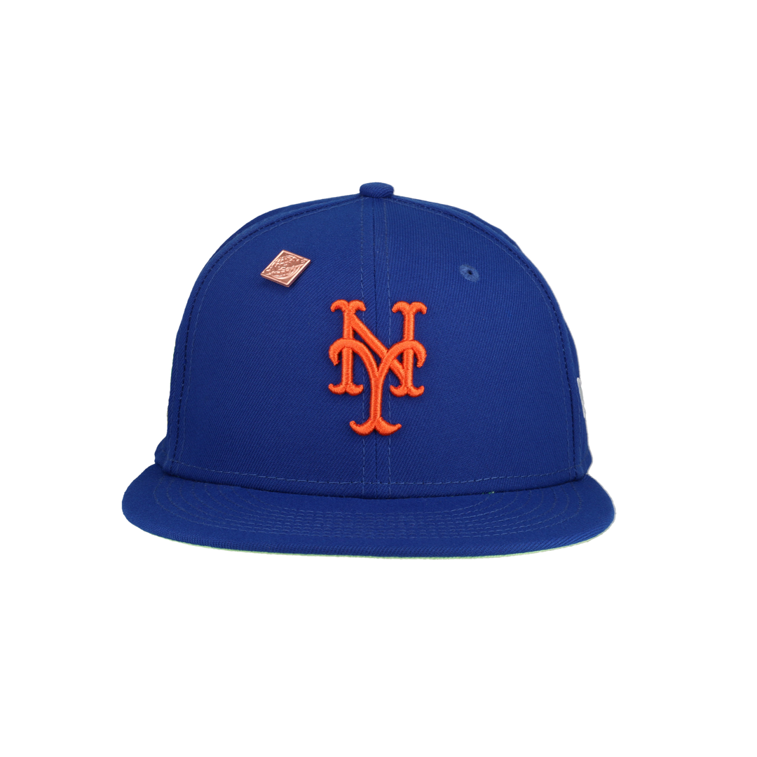 New York Mets Citrus Pop 1986 World Series Patch Fitted Hat