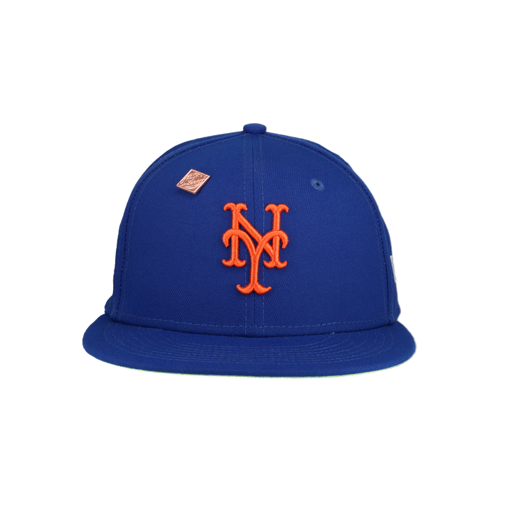 New York Mets Citrus Pop 1986 World Series Patch Fitted Hat