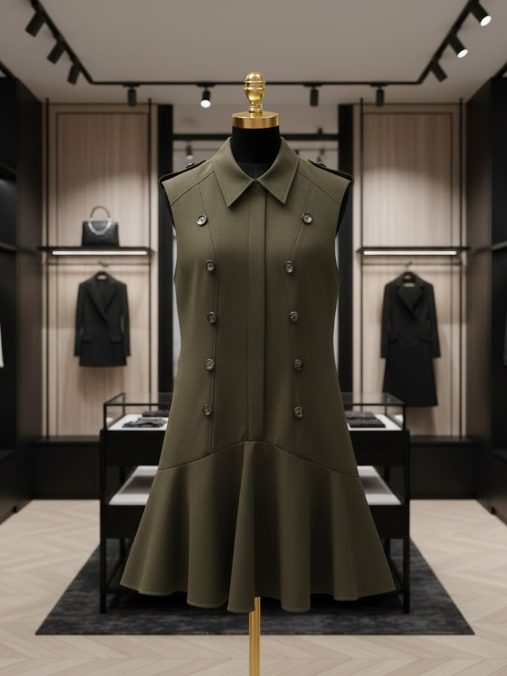Military-Chic Peplum Dress • CHELSEA New Collection BYMANYC ® New York