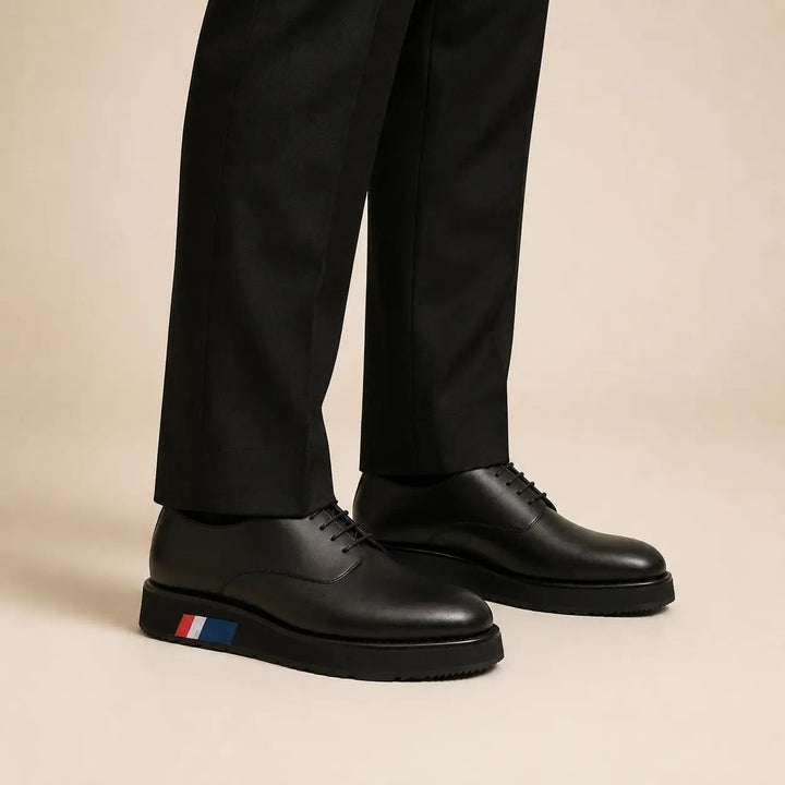Black Calfskin Oxford Shoes