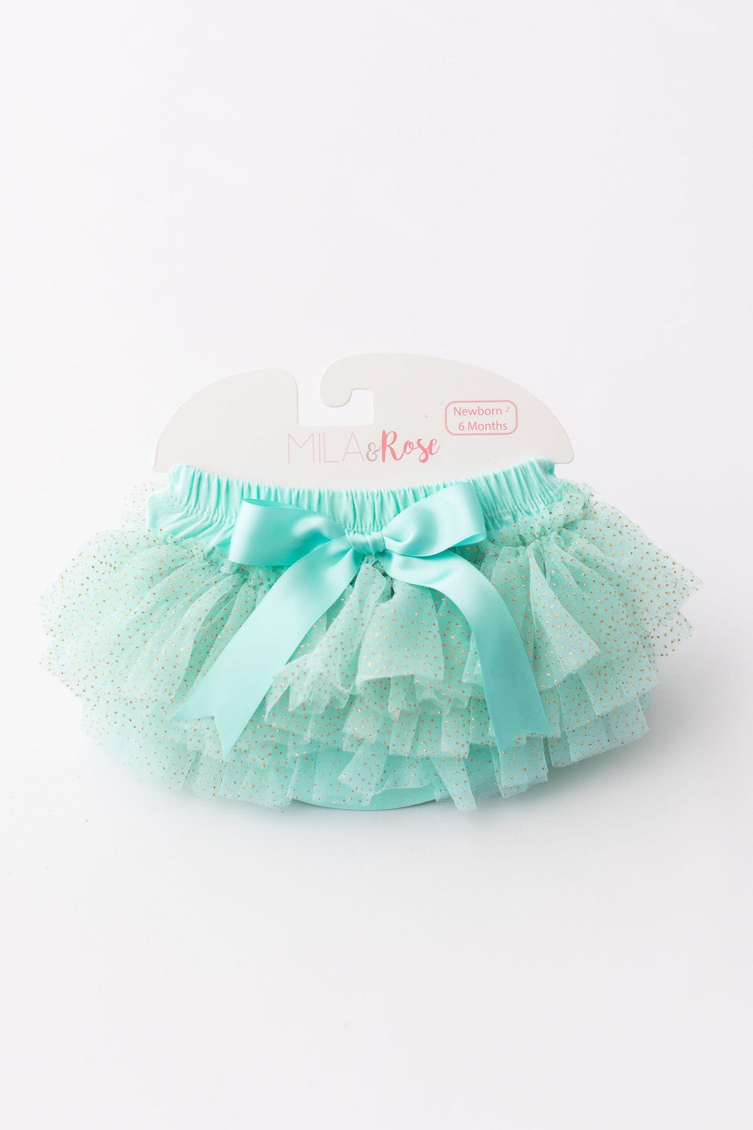 Mint &amp; Gold Glitter Ruffle Tutu Bloomer