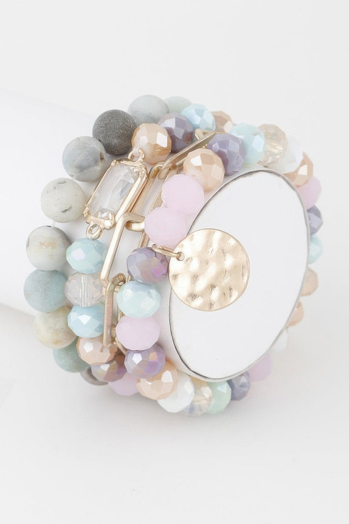 Multi Stone Crystal Beaded Bracelet | BYMANYC ® New York Jewelry