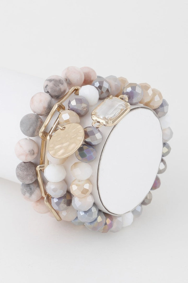 Multi Stone Crystal Beaded Bracelet | BYMANYC ® New York Jewelry