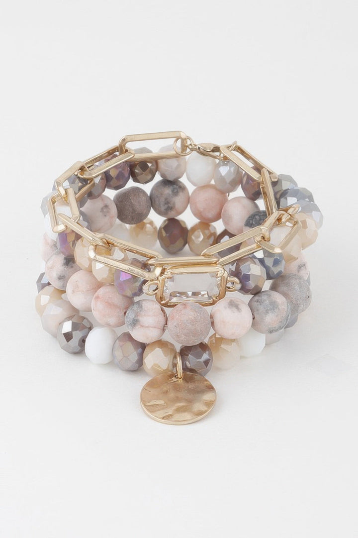 Multi Stone Crystal Beaded Bracelet | BYMANYC ® New York Jewelry