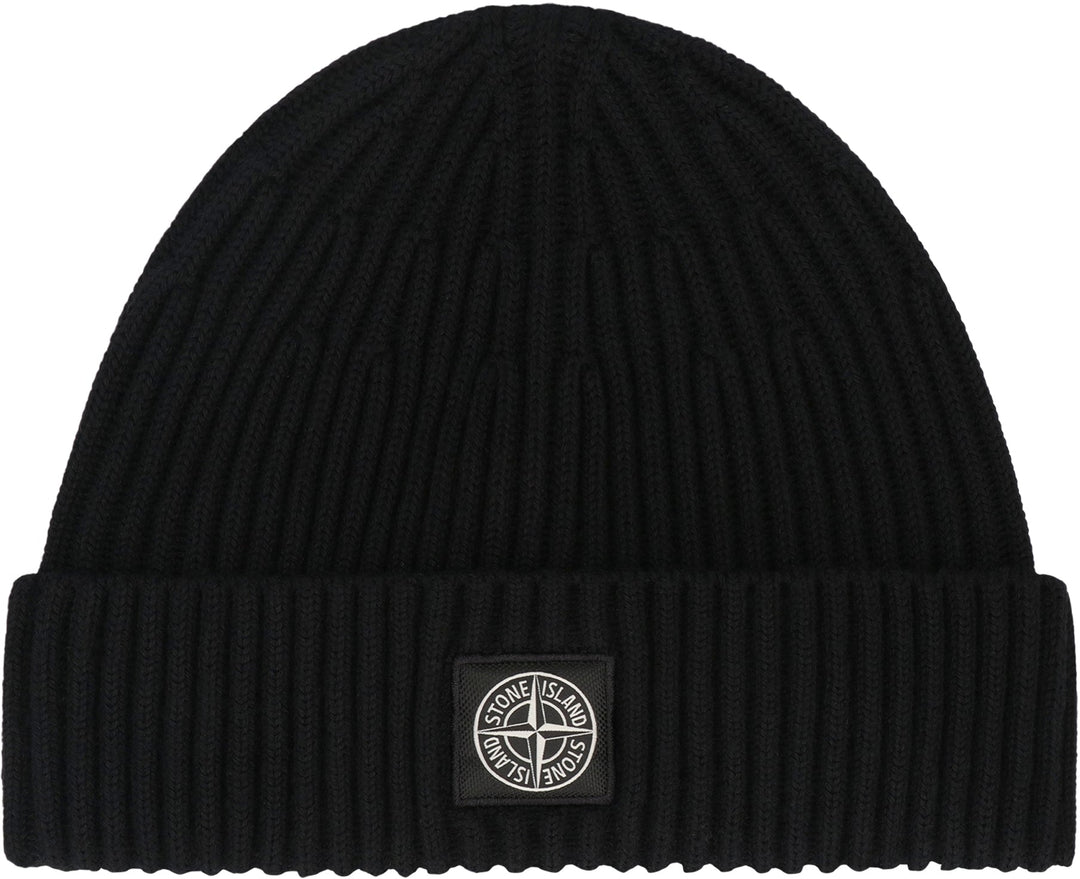 STONE ISLAND Ribbed Wool Beanie for Men
