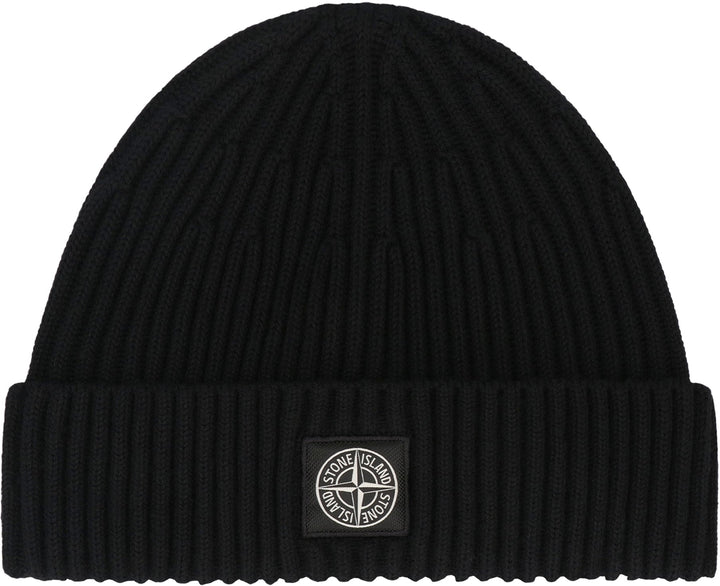STONE ISLAND Ribbed Wool Beanie for Men